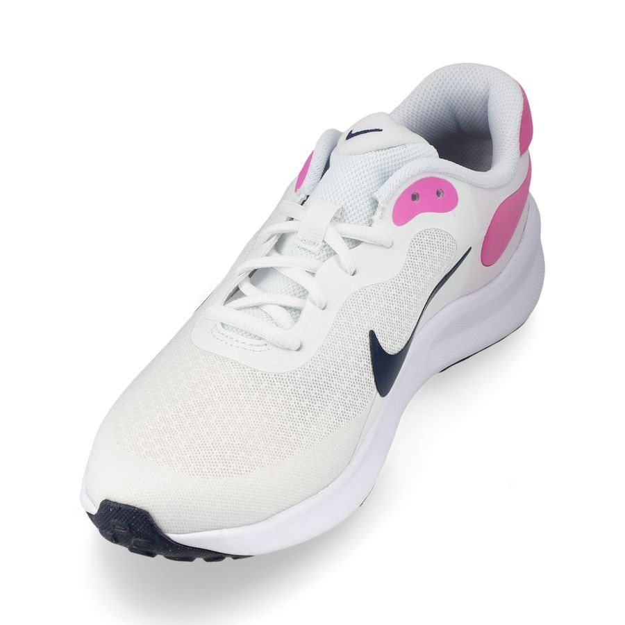 Nike Chaussures de Running Revolution 7 - Blanc/Bleu Marine/Rose Enfant