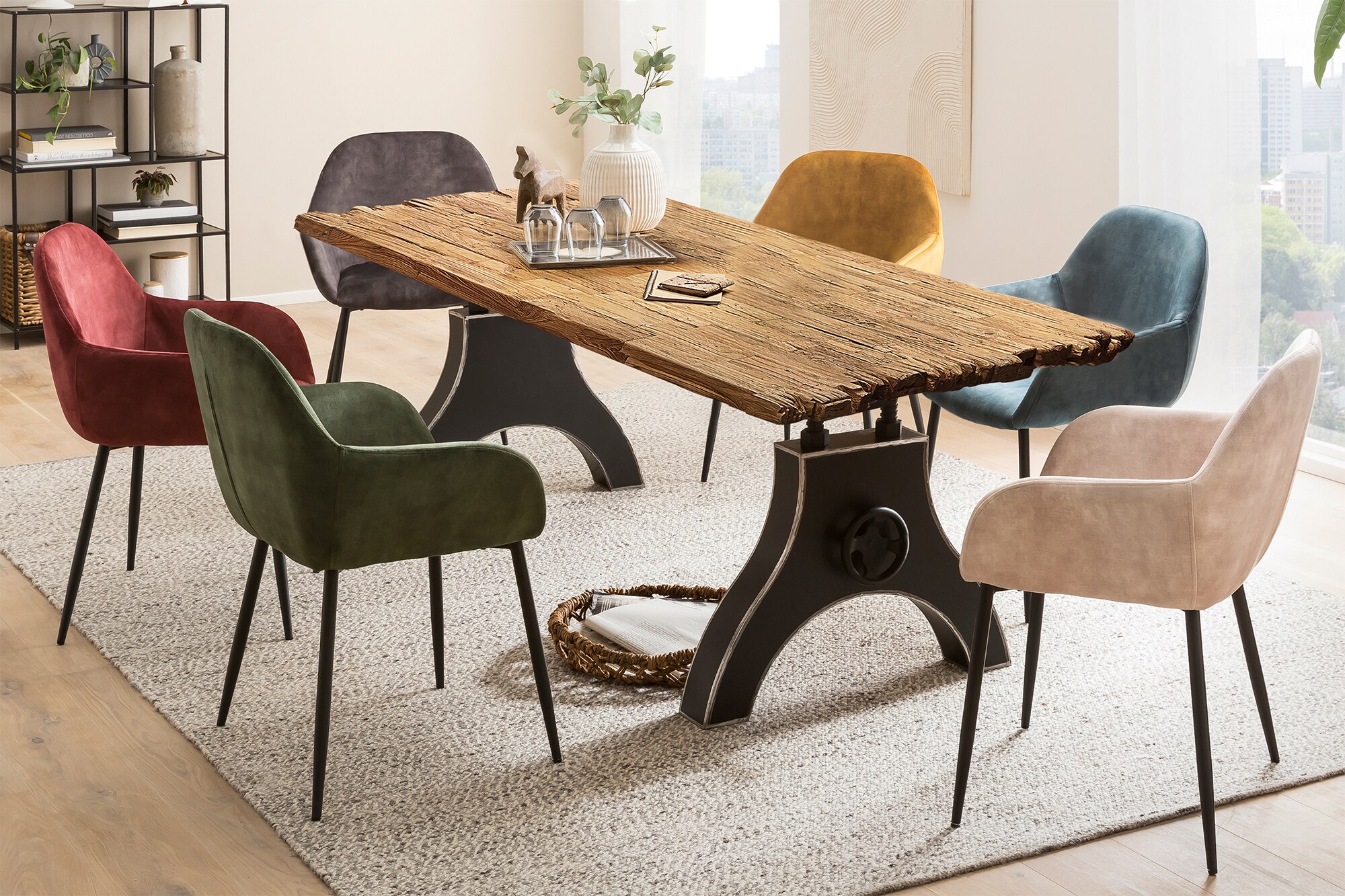 Tisch 200x100 Teak Holztisch Esstisch Küchentisch Wohnzimmertisch Speisetisch
