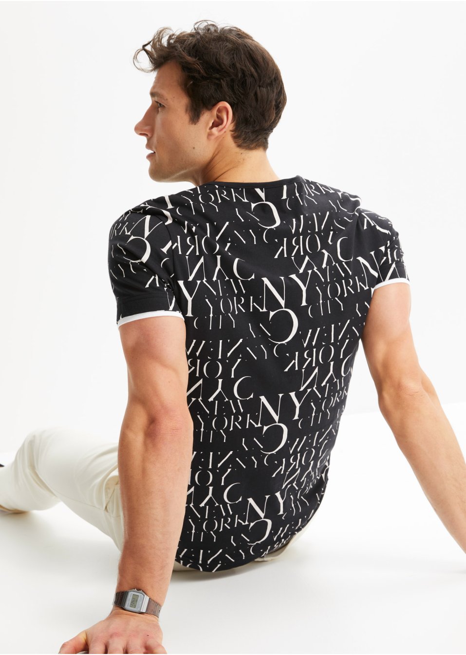 T-shirt col Henley, Slim Fit