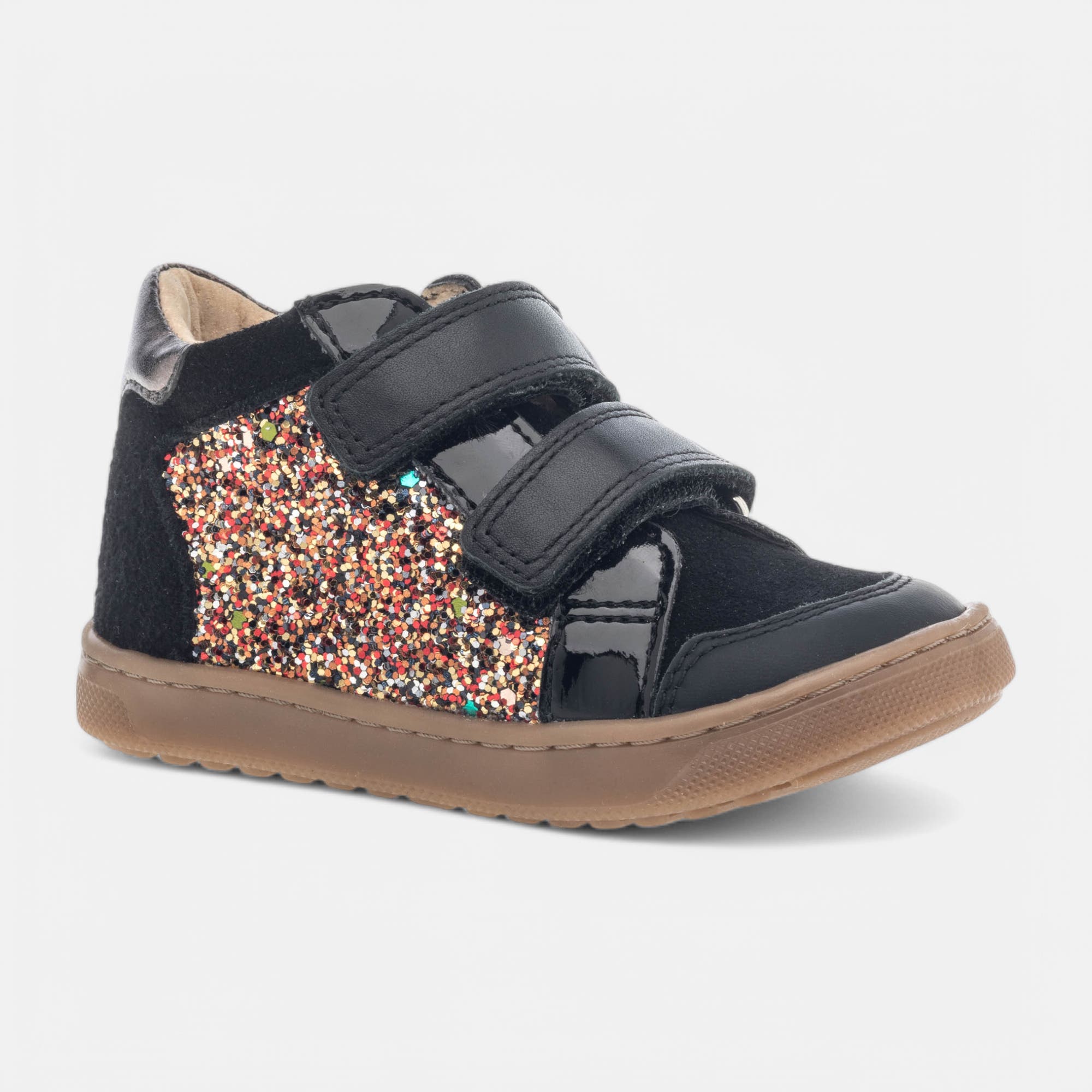 Baskets hautes Bébé fille en cuir noir
