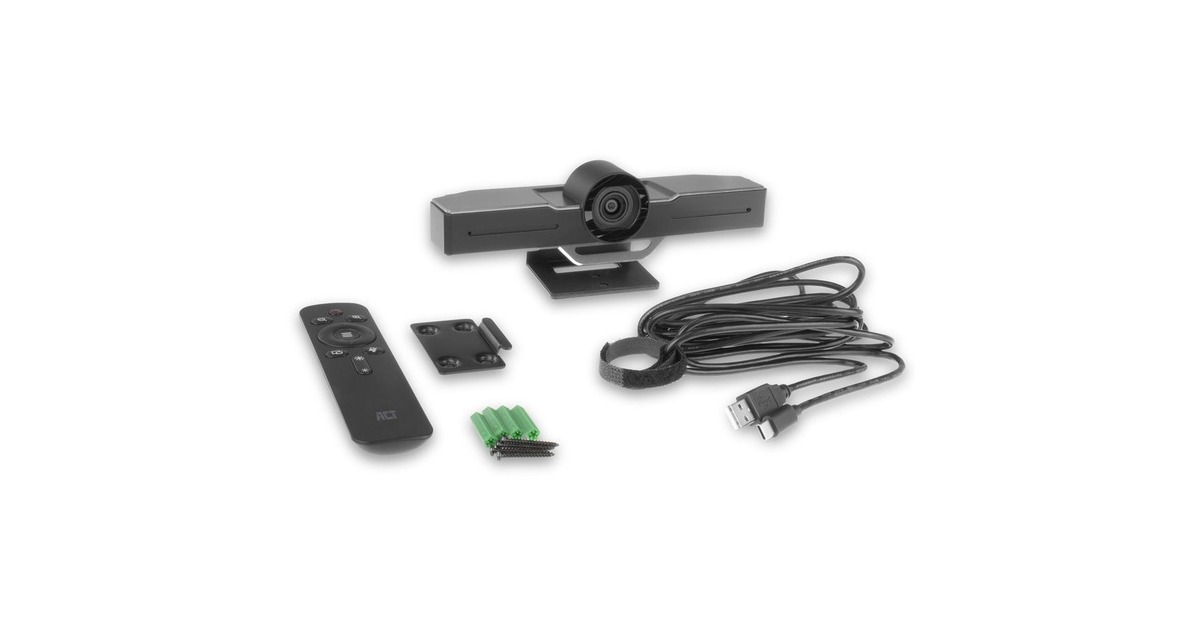 ACT ConnectivityFull HD Conference Camera met microfoon, pan, tilt en zoom webcam  (Zwart)