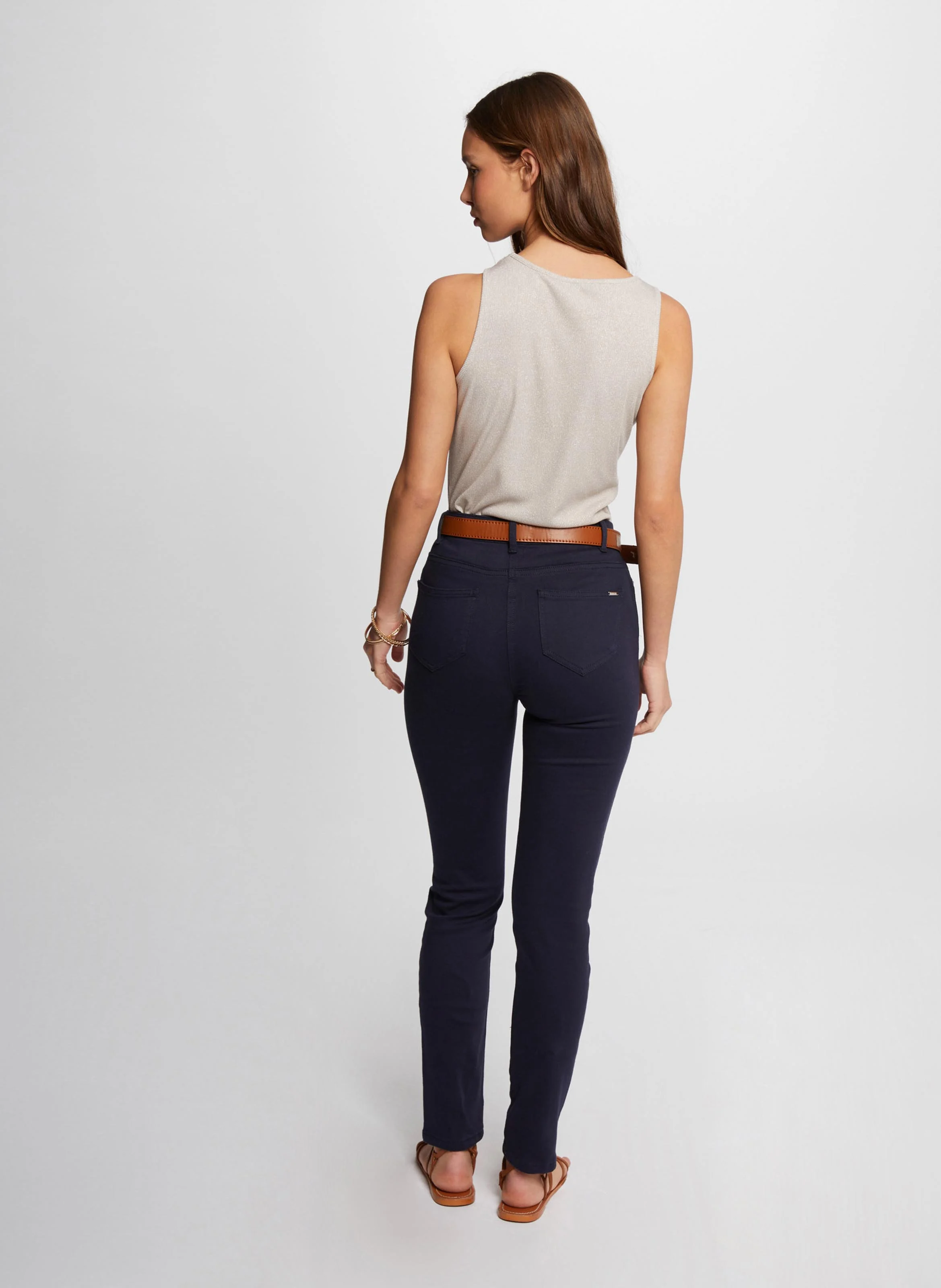PRETTY - Jean skinny en coton mélangé| Bleu