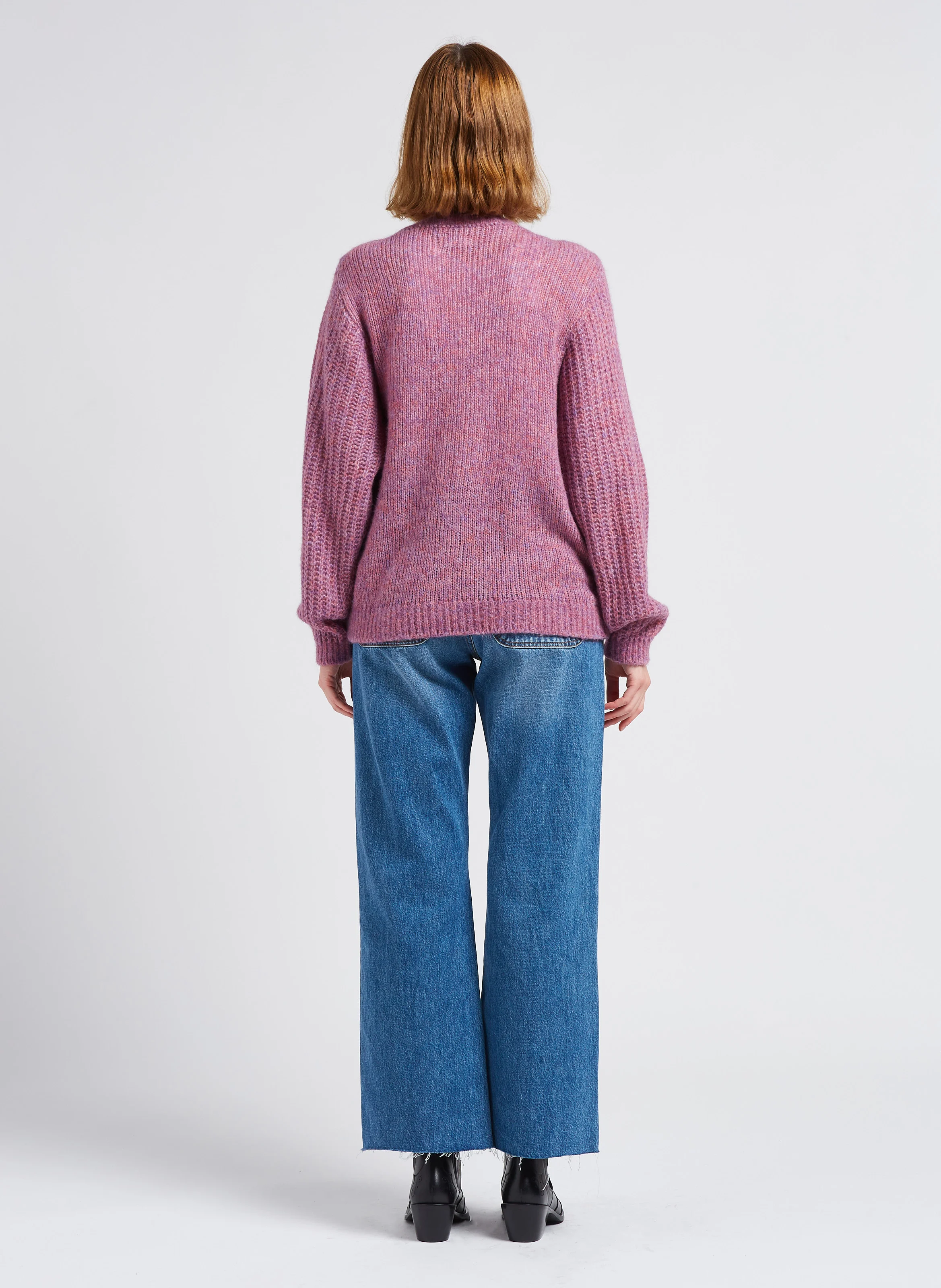 MOON - Jean bootcut en coton| Bleu