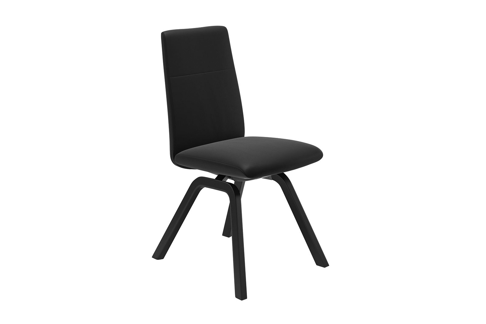 Chilli spisestol Hud Paloma Black. Lav rygg med sortlakkert D200 understell