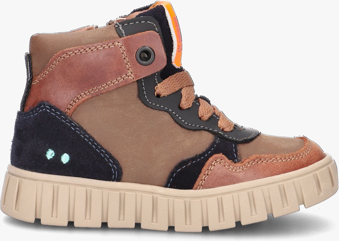 BUNNIESJR cognac bunniesjr hoge sneaker bink bont