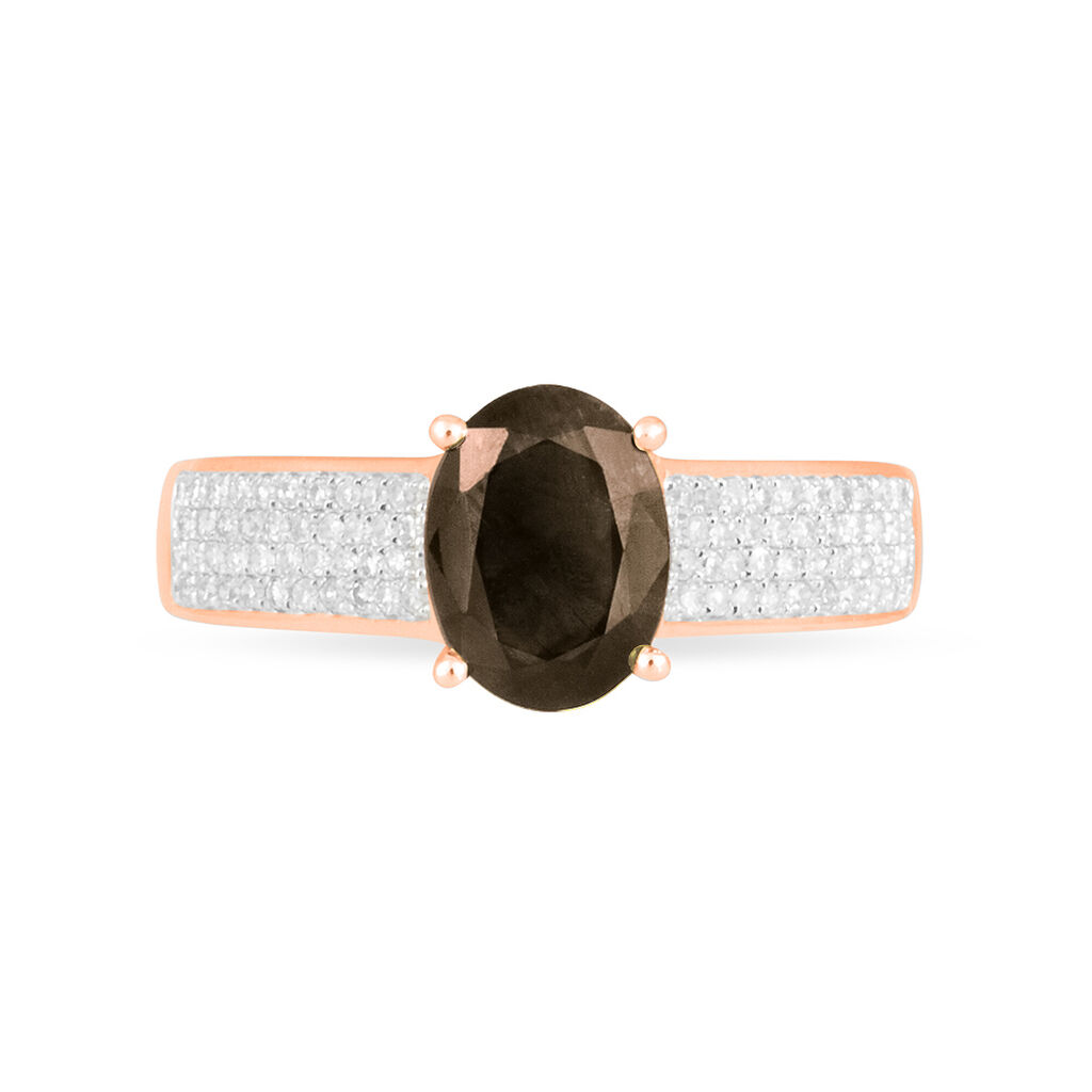 Bague Crista Or Rose Quartz Et Diamant