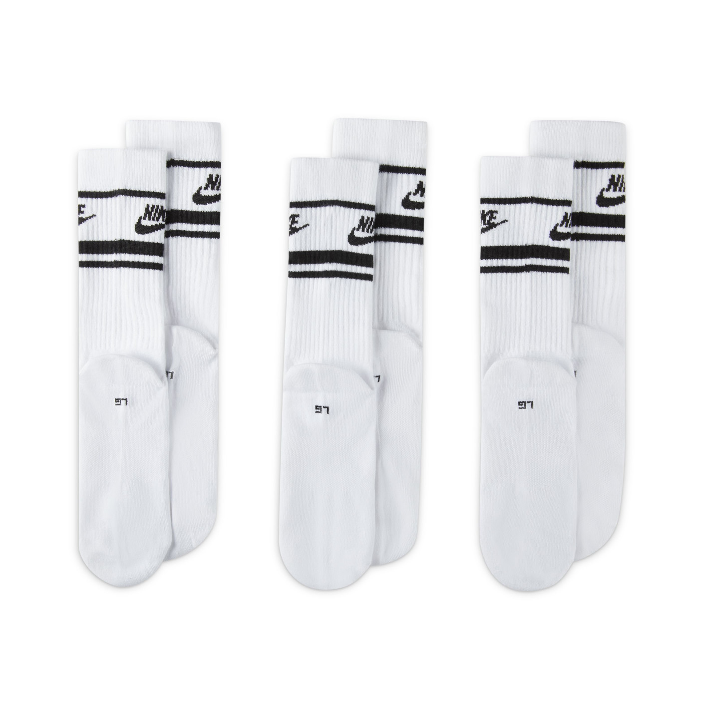 Nike Everyday Essential Sportsokken 3-Pack Wit Zwart