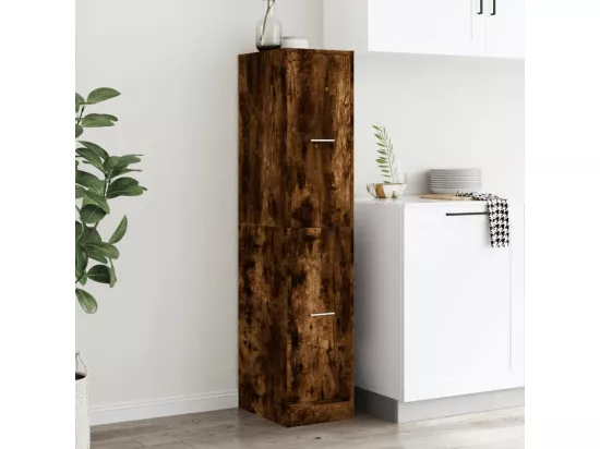 Armoire d'apothicaire chêne fumé 30x41x144,5 cm bois ingénierie