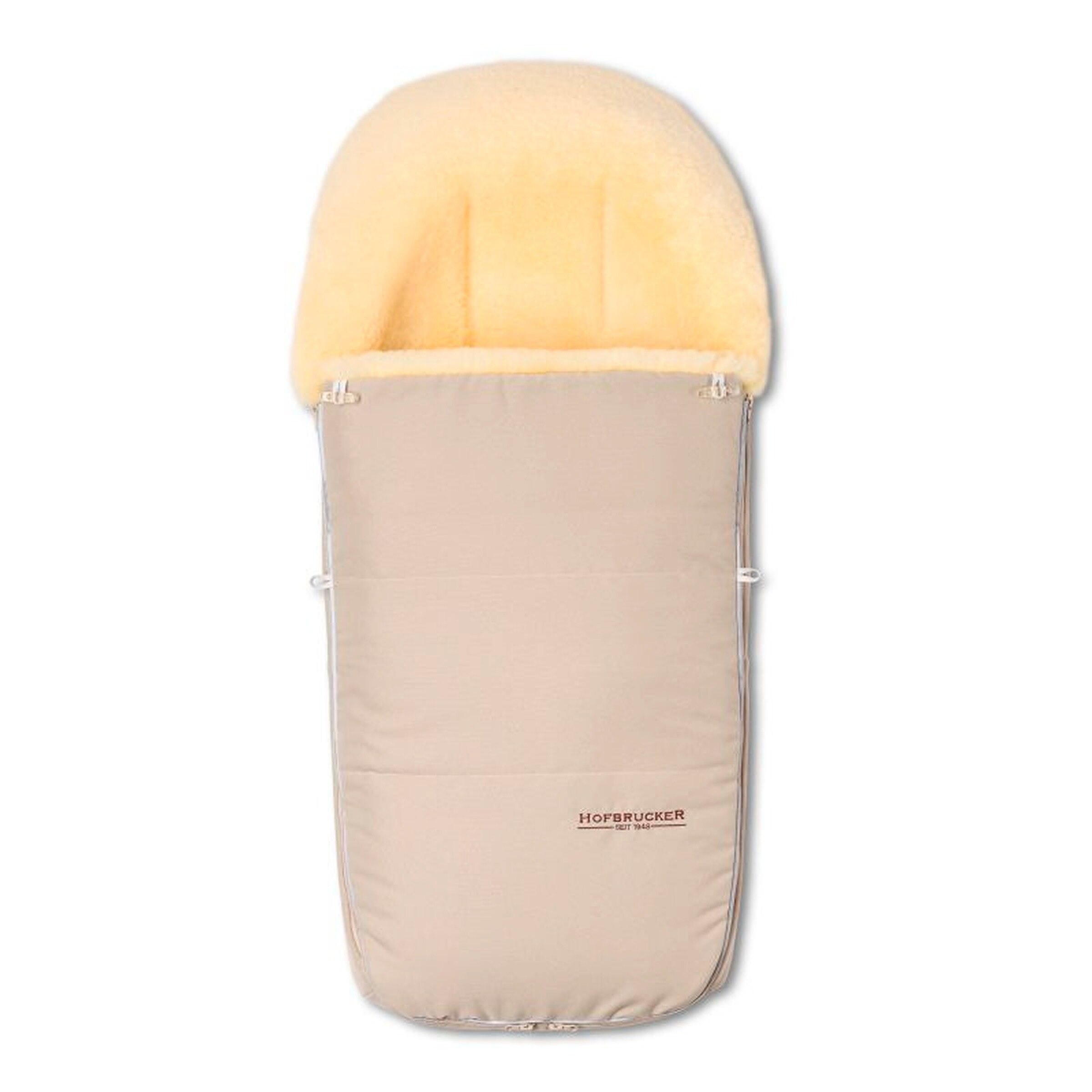 Hofbrucker Kinderwagen Lammfell-Fußsack Polaris Beige