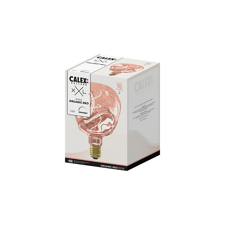 Ampoule LED à filament spirale Calex E27 globe 70lm blanc chaud verre miroir rose métallisé