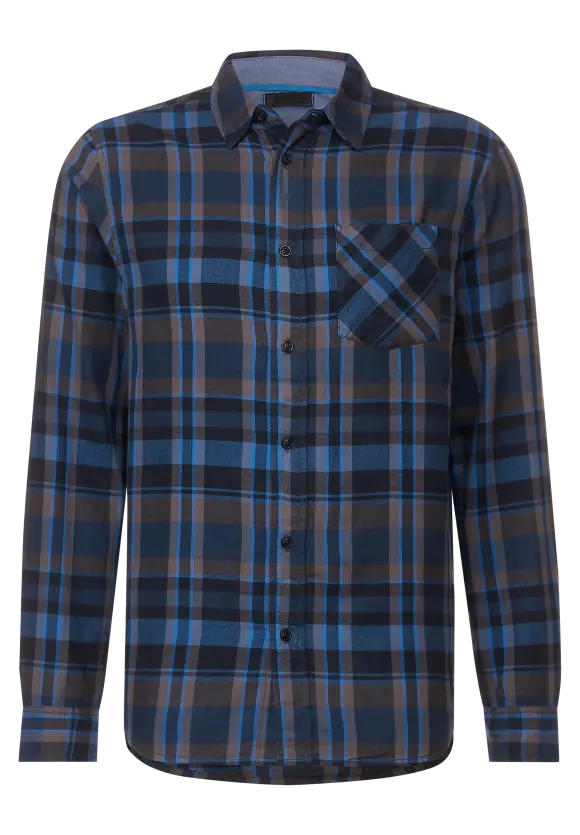 Hemd mit Karomuster - nightshadow blue