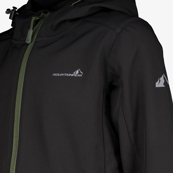 Mountain Peak kinder softshell jas zwart