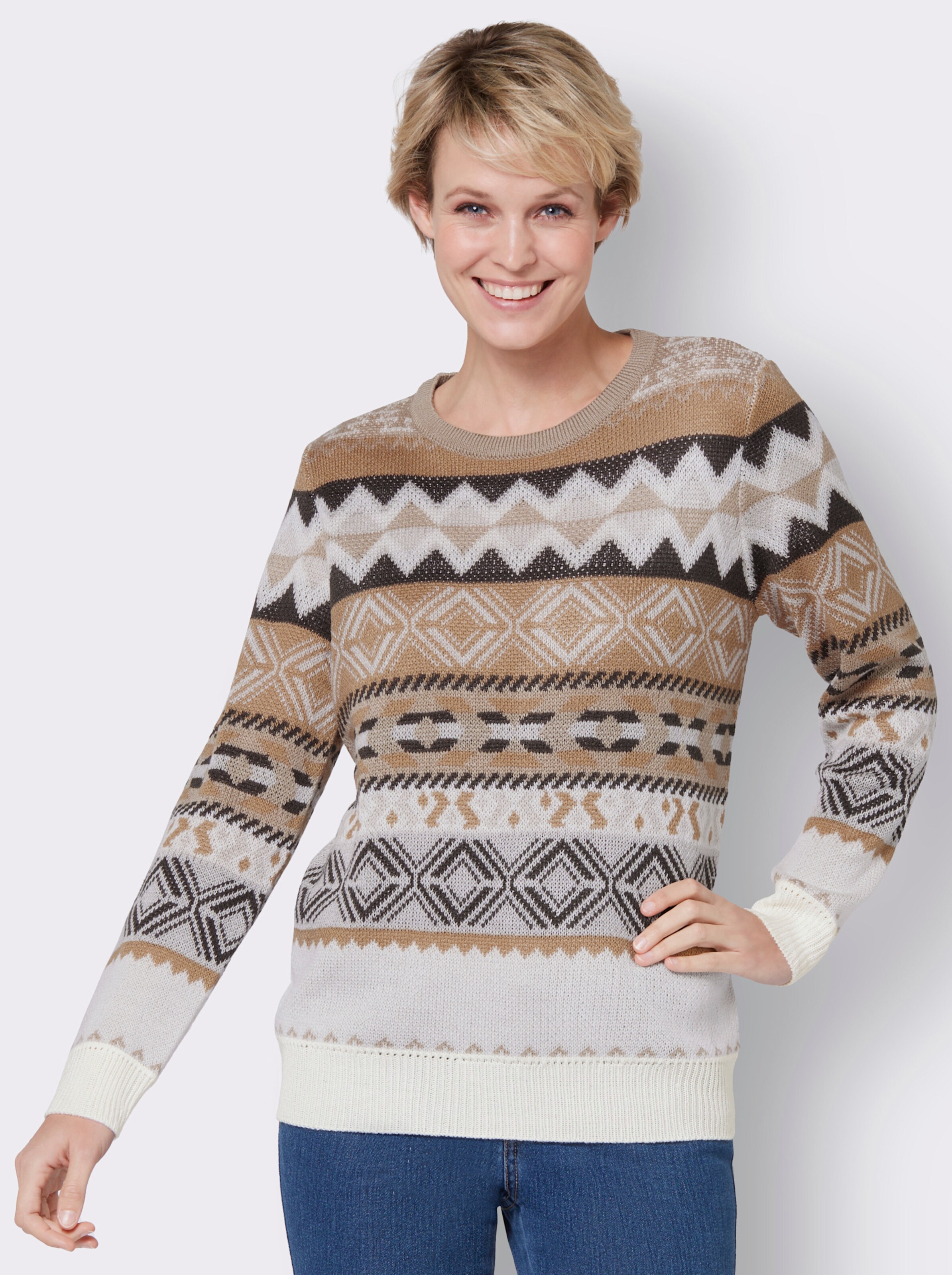 Jacquard-Pullover