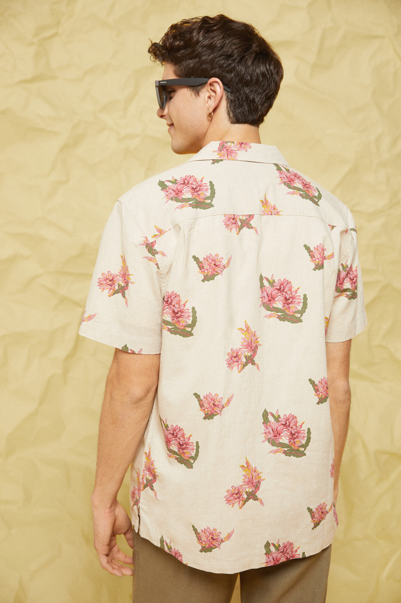 Camisa de linho Mao - bege médio