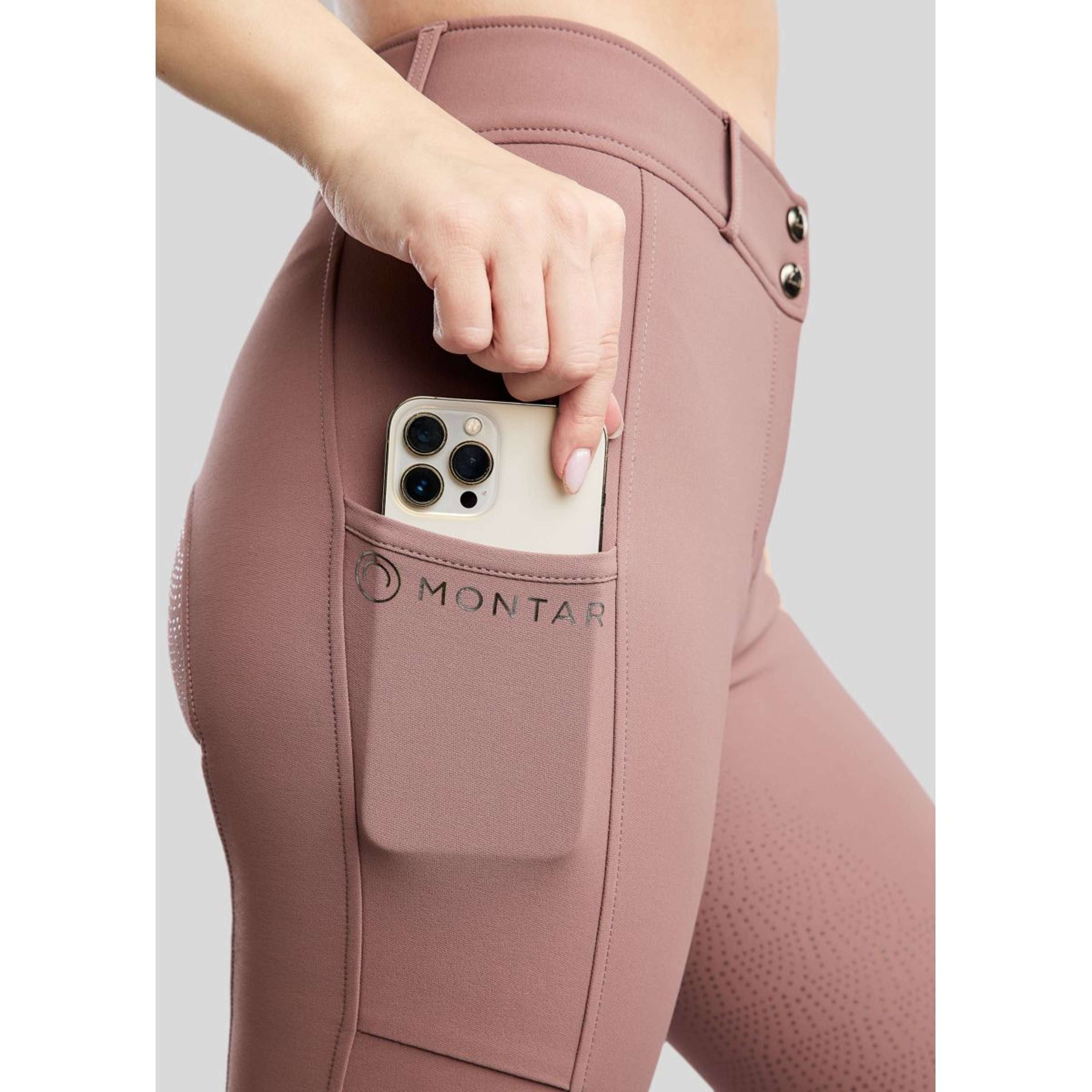 Montar Rijbroek Megan Full Grip Dusty Rose