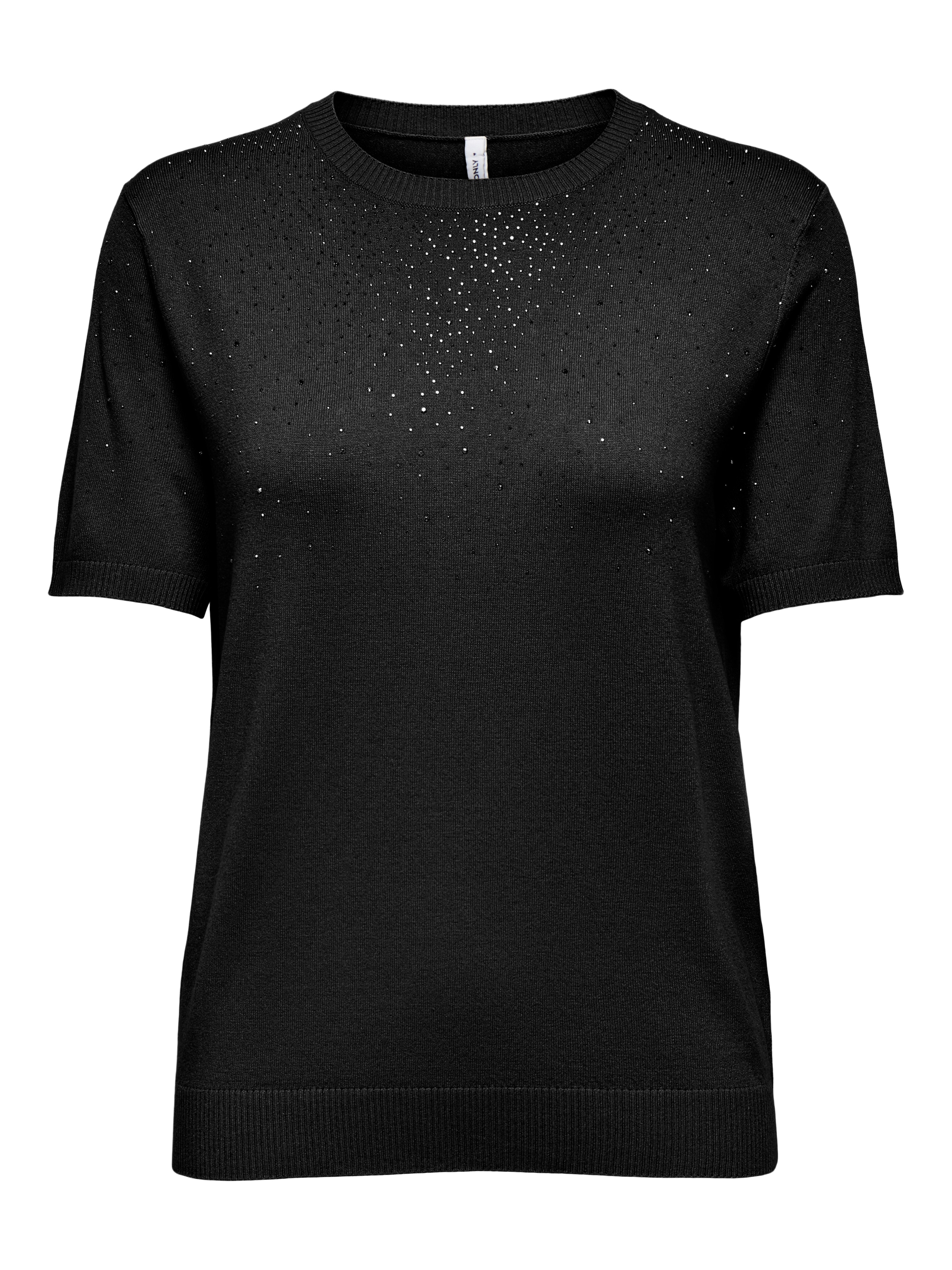 ONLY Rundhalspullover »ONLANABELLA LS BLING O-NECK KNT«