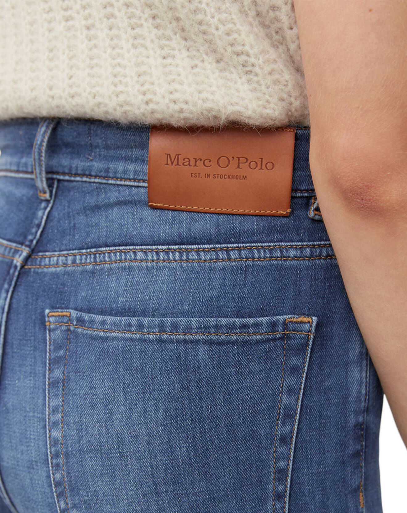 Marc O'Polo Jean Skinny Taille haute bleu moyen