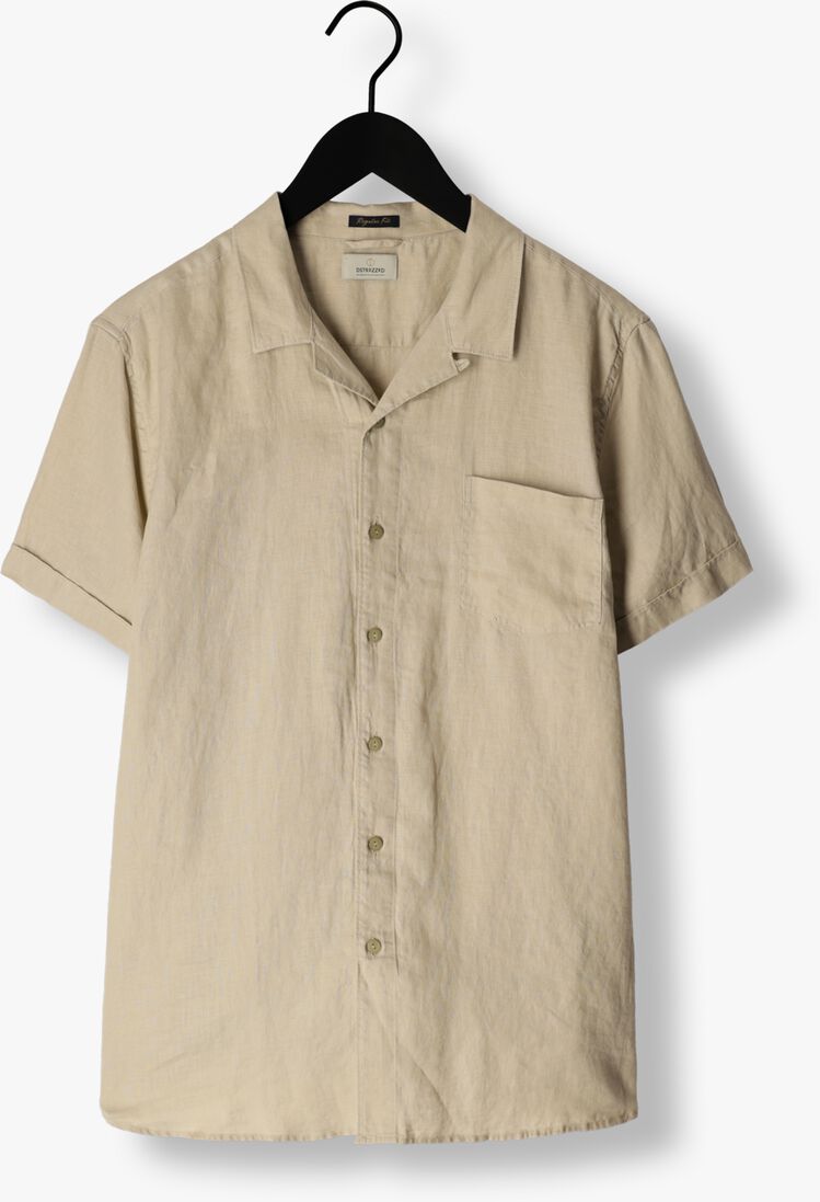 DSTREZZED zand dstrezzed casual overhemd resort shirt linen