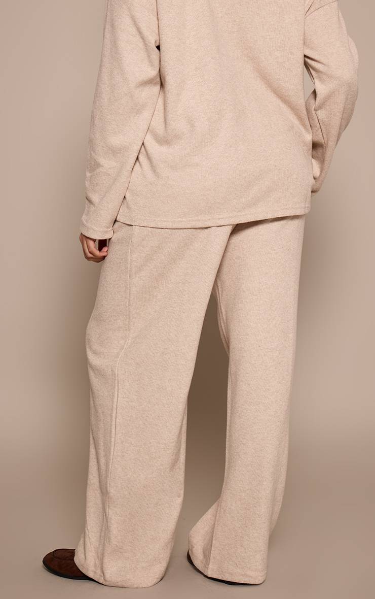 Moka Pantalon De Jogging Côtelé Doux À Jambe Droite Plus Basic