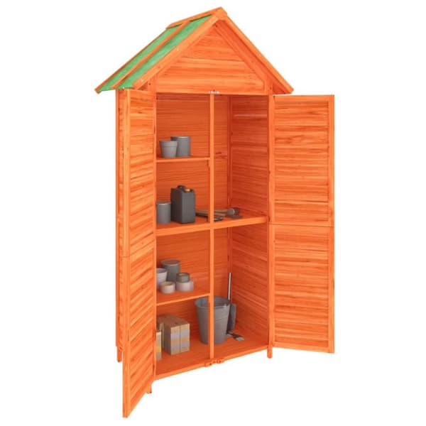 vidaXL Hageredskapsbod brun 89x52,5x175 cm heltre furu