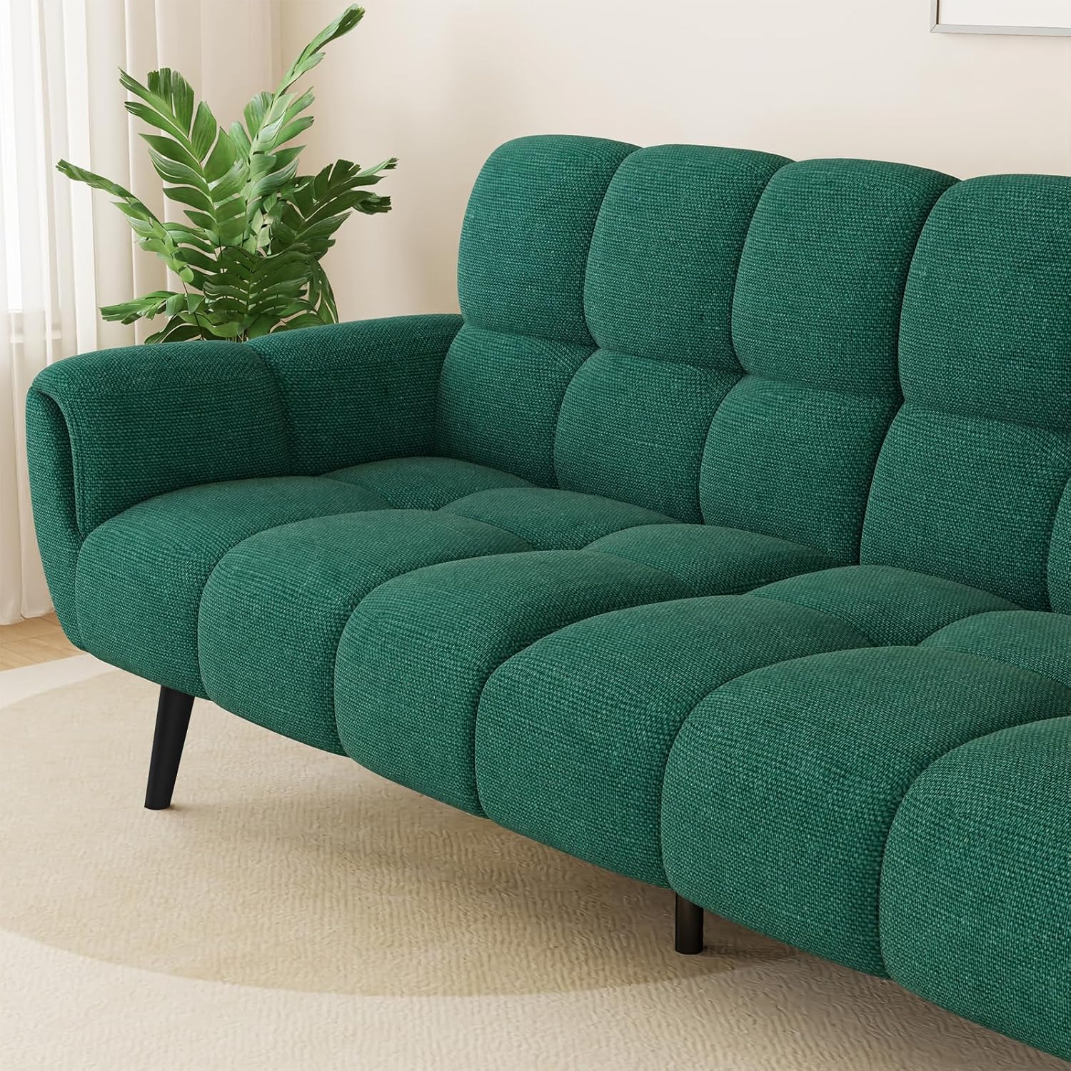Sofa Mit Schlaffunktion, Klappsofa Sofa 3 Sitzer, Schlafsofa 155x85cm, Bequemes Geeignet Für Wohnzimmer, Büro, Lounge, Zimmer, Schlafzimmer