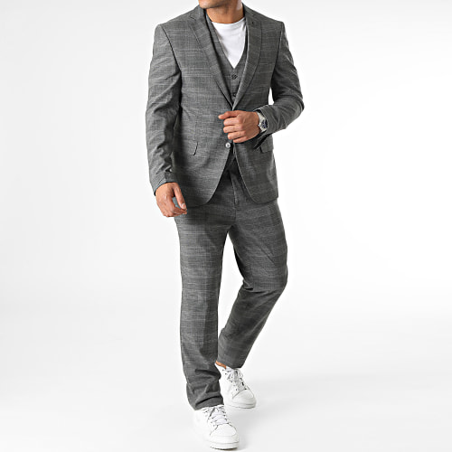 Costume 3 Pièces Gris Anthracite Chiné