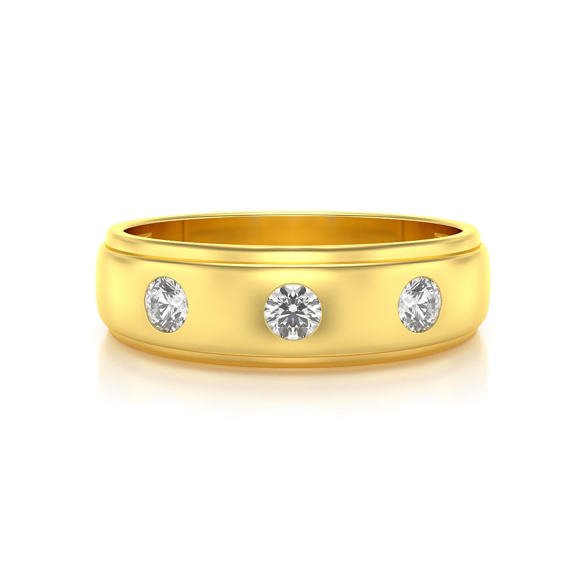 Alliance ADEN Homme Or 585 Jaune Diamants 5.6grs