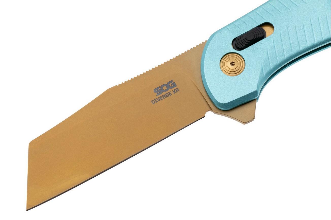 SOG Diverge XR 12-02-02-43, Gold PVD D2, Light Blue Aluminum zakmes