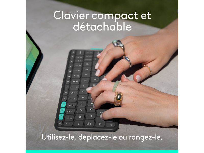 Logitech Tablet Tastatur Cover Flip Folio iPad Pro & Air13 Vielseitiges iPad Cover mit verstaubarer Tastatur