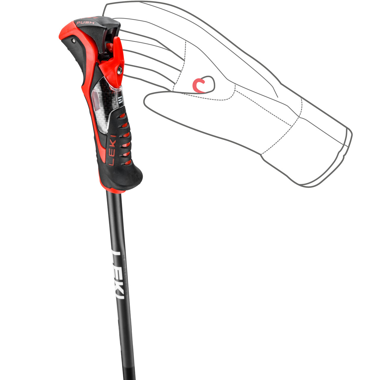 Leki Airfoil 3D black/dark anthra/bright red | Leki Alpin Skistöcke | Leki | L | MARKEN | XSPO