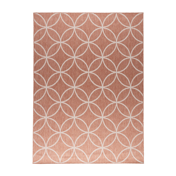Geometrisch buitenkleed - Faro Ripple Roze