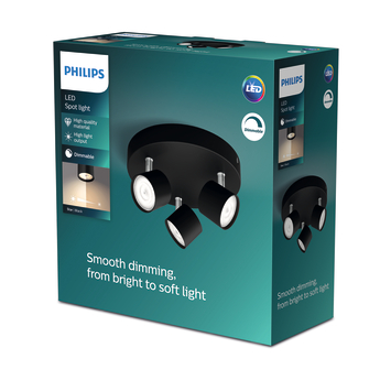 Philips Start zwart 3-lichts