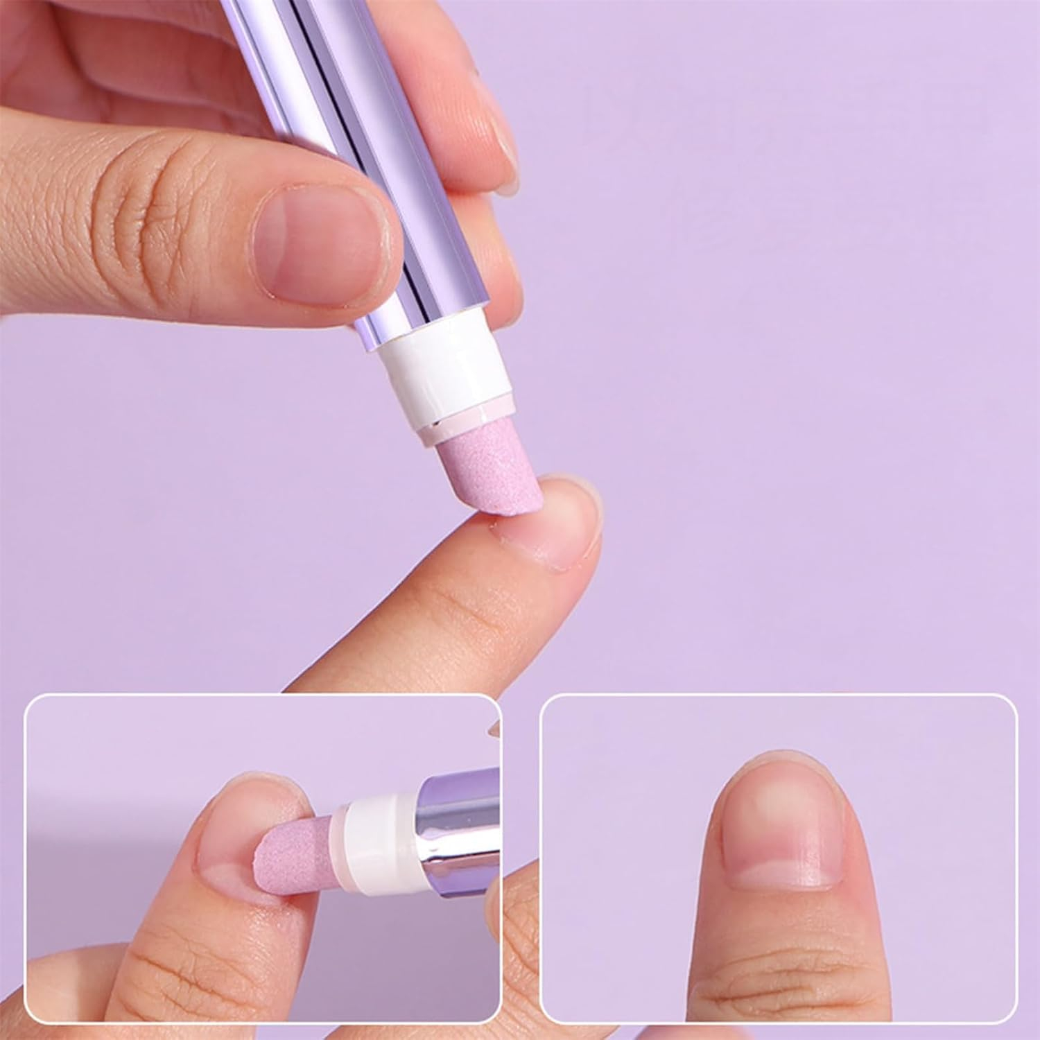 Keramik Nagelhautentferner Nagelbett Buffer für Maniküre / Pediküre - Lila