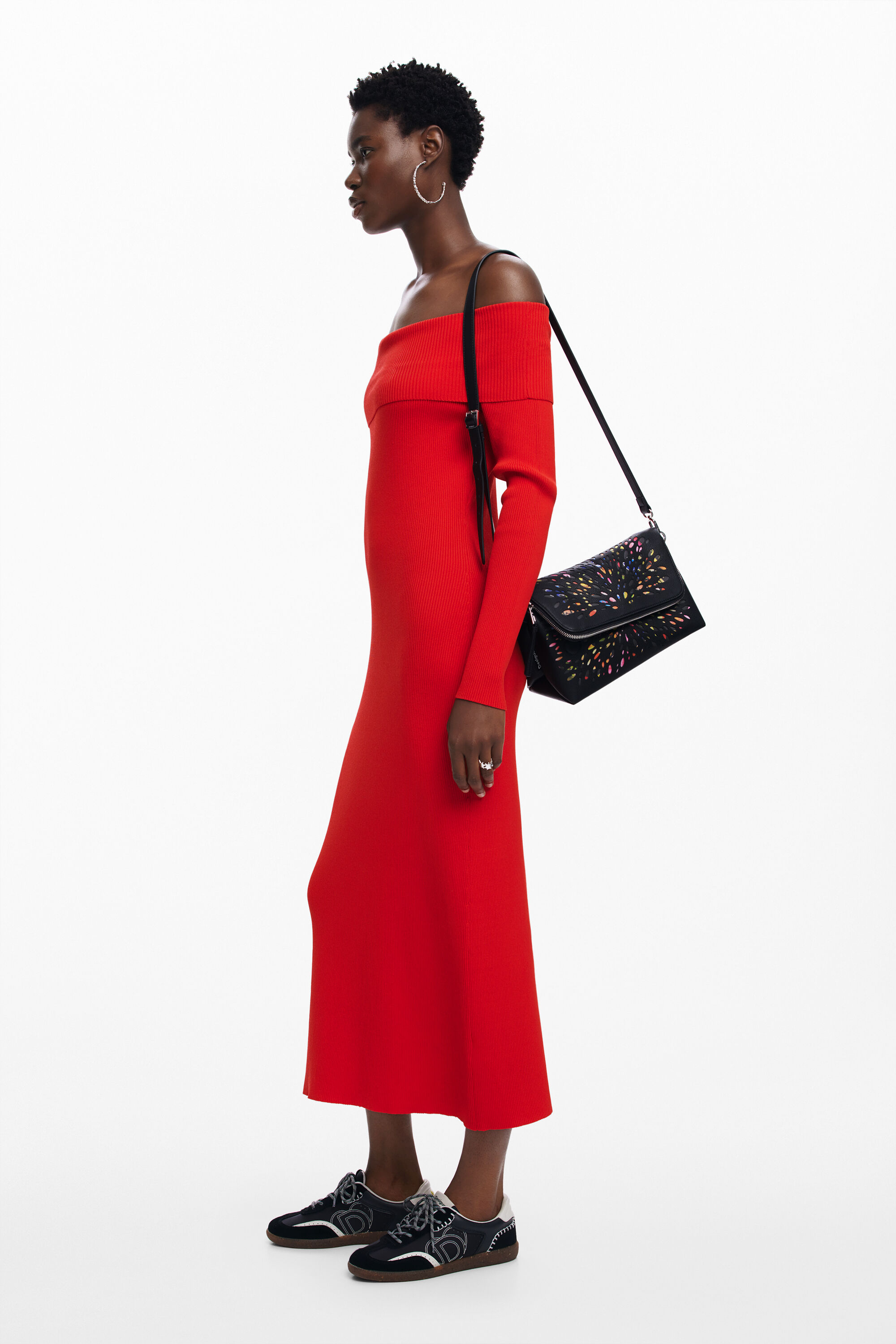 Bolsa transversal com visor transparente