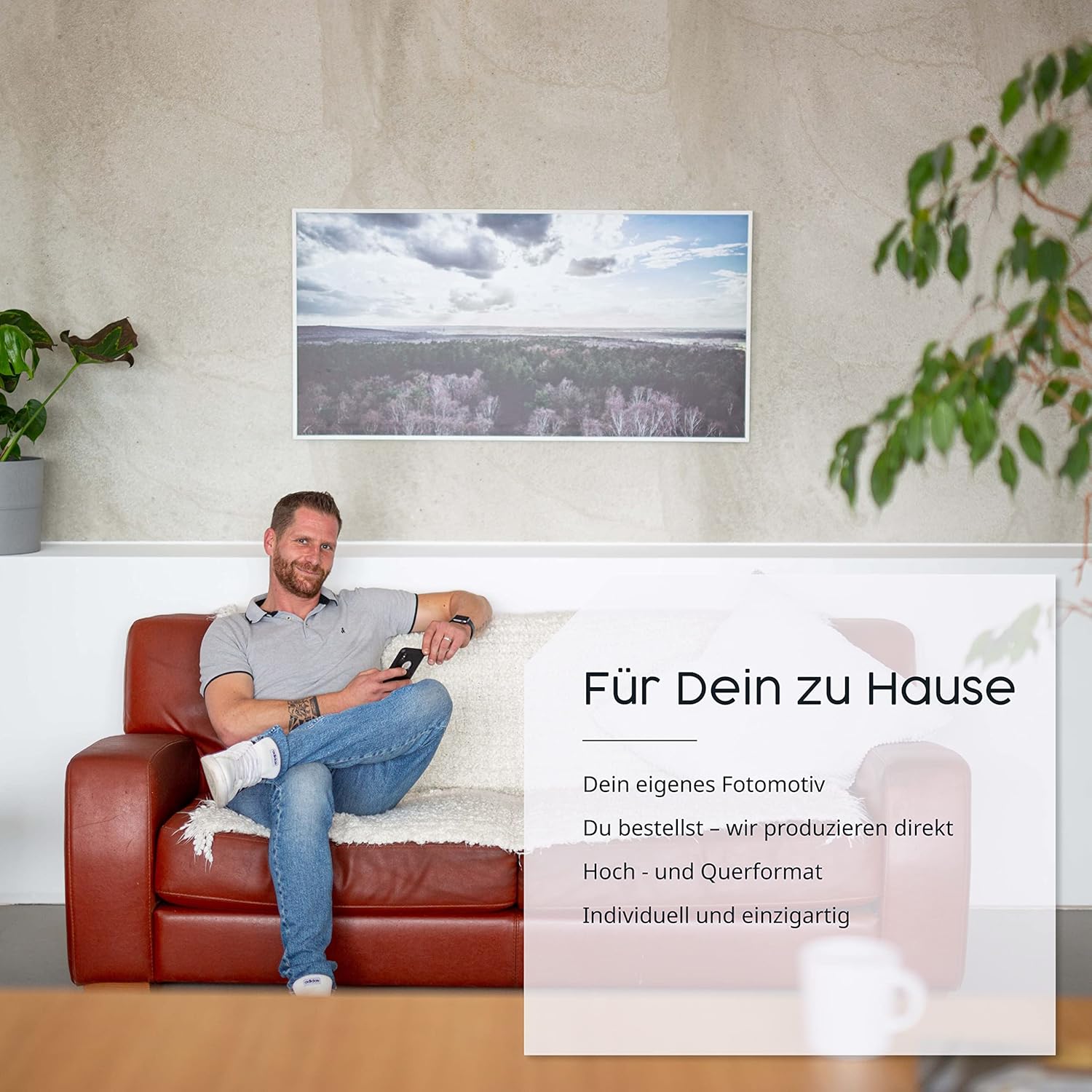 Infrarotheizung mit Bild – Bildmotiv – TÜV SÜD - 1200 Watt Bildheizung - Weißer Rahmen (18. Nationalpark)