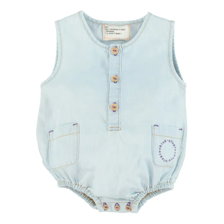 Piupiuchick Barboteuse Chambray | Bleu Clair