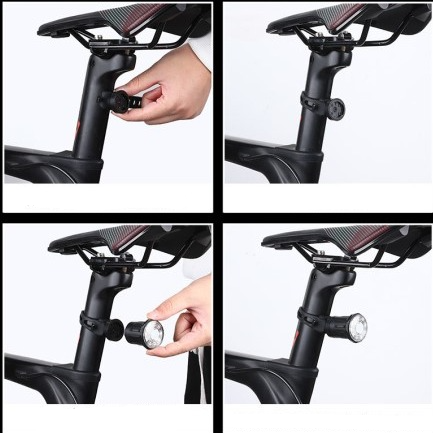 Wiederaufladbares USB Velo Rücklicht Fahrrad LED Warnlicht mit 7 Farben IPX4
