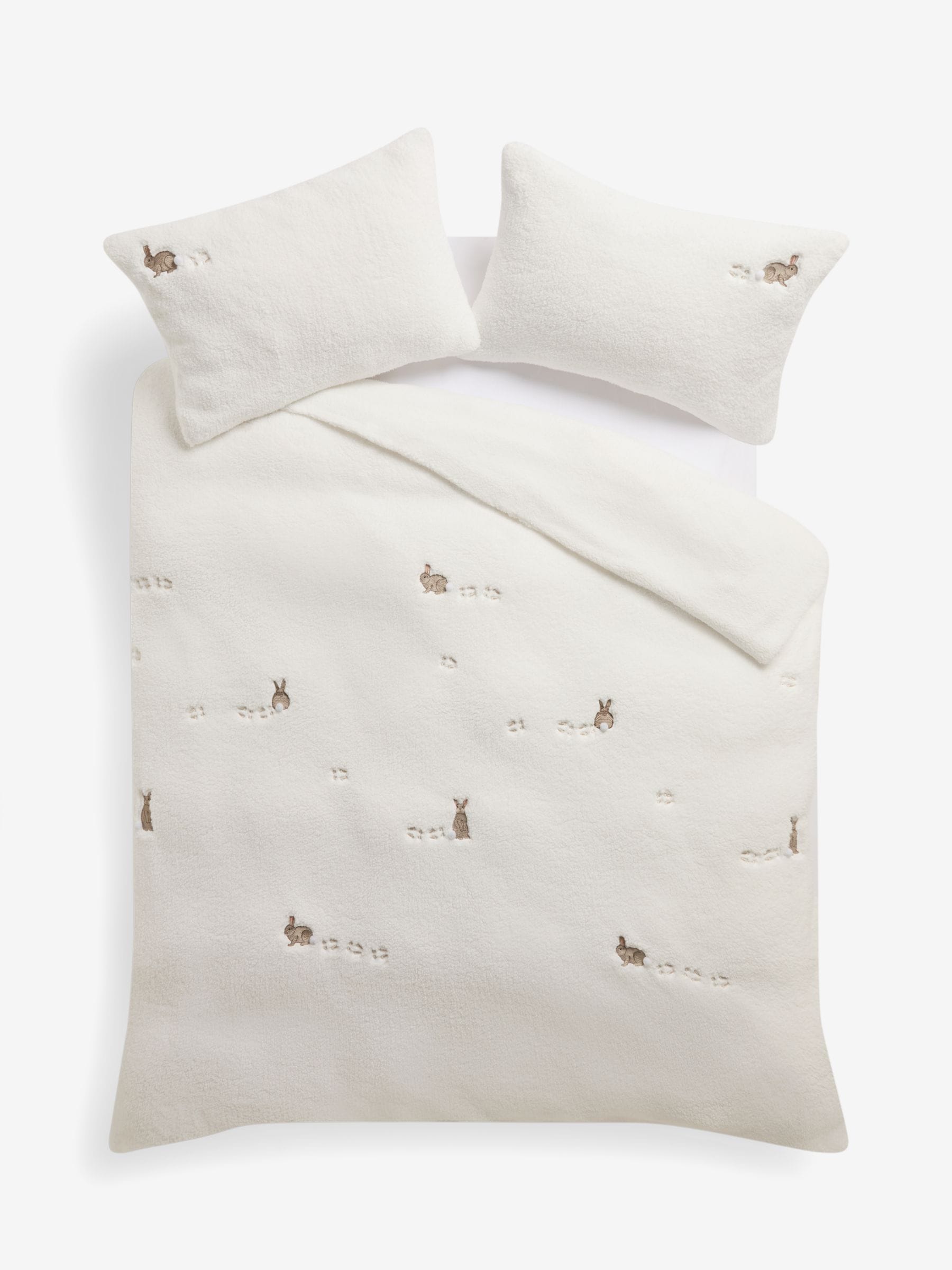 Fleece Rosie the Rabbit Duvet Cover and Pillowcase Set