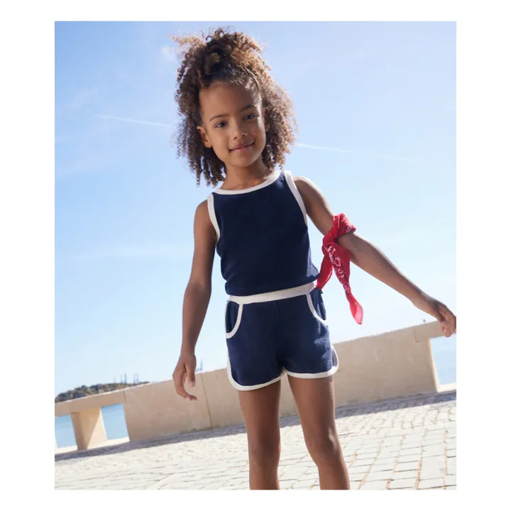 Petit Bateau Débardeur Malabar Eponge | Bleu marine