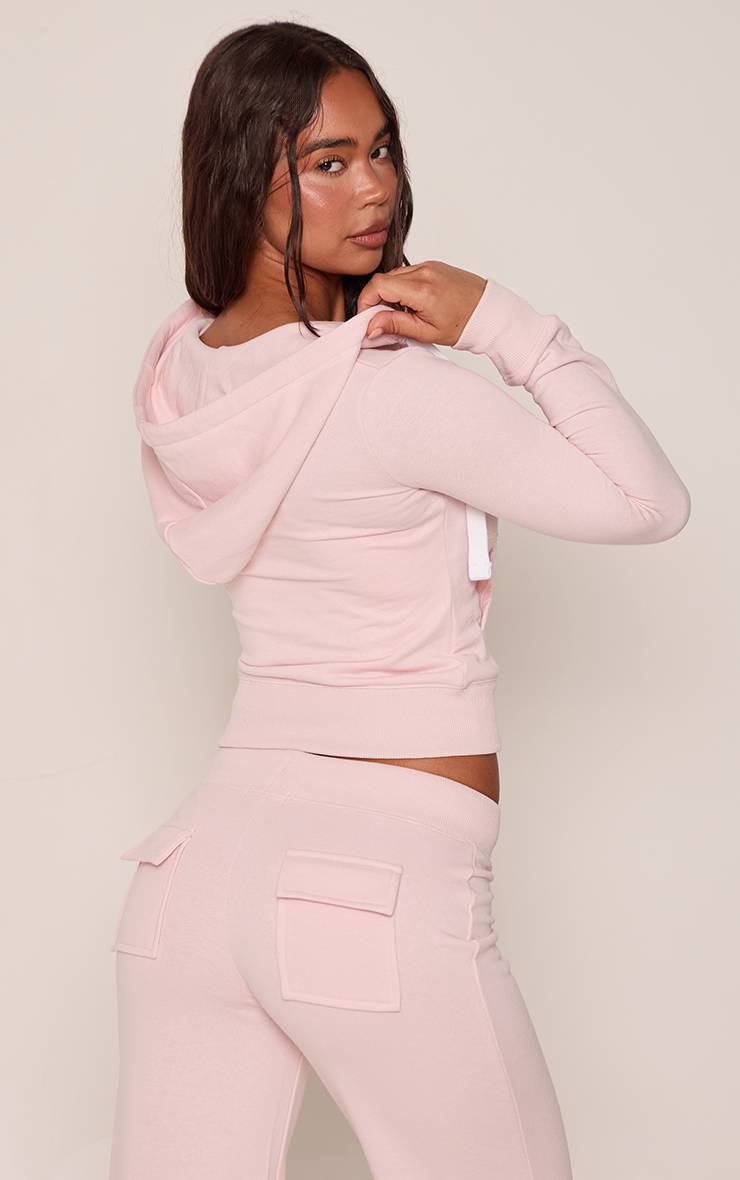 Rose Sweat À Casynthétiqueche Ajusté Zippé En Molleton Bouclette