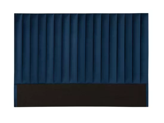 Tête de lit coutures verticales SARAH - 170 cm - Velours - Bleu nuit