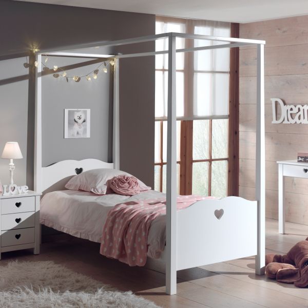 Vipack Amori Hemelbed Wit 90 x 200 cm