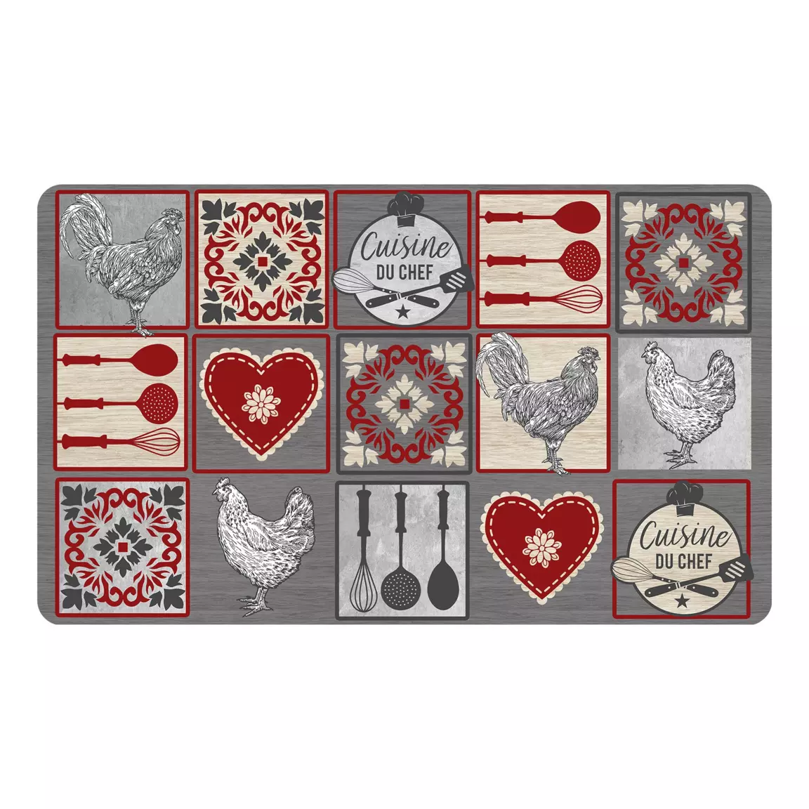Tapis de cuisine (45 x 75 cm) Rustico Rouge