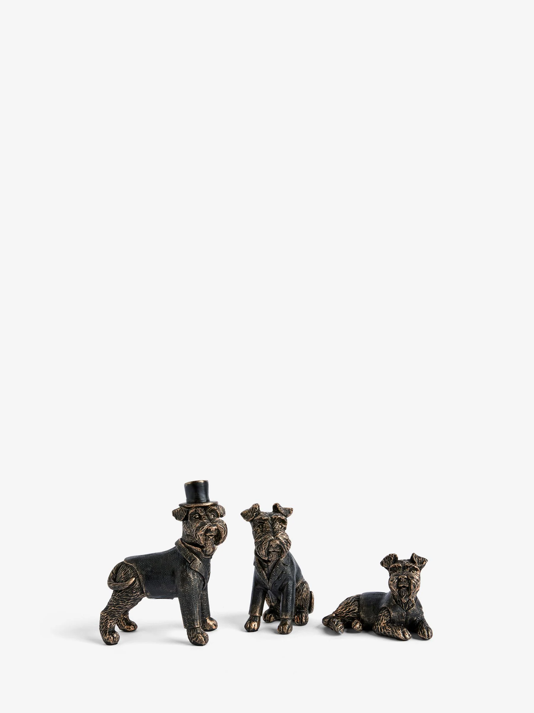 Set of 3 Wilson the Schnauzer Dog Ornaments