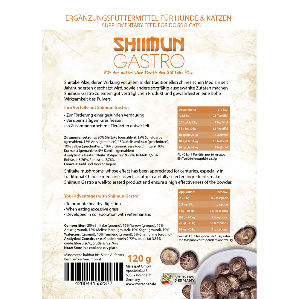 Shiimun gastro poudre - shiimun gastro pulver - 120g
