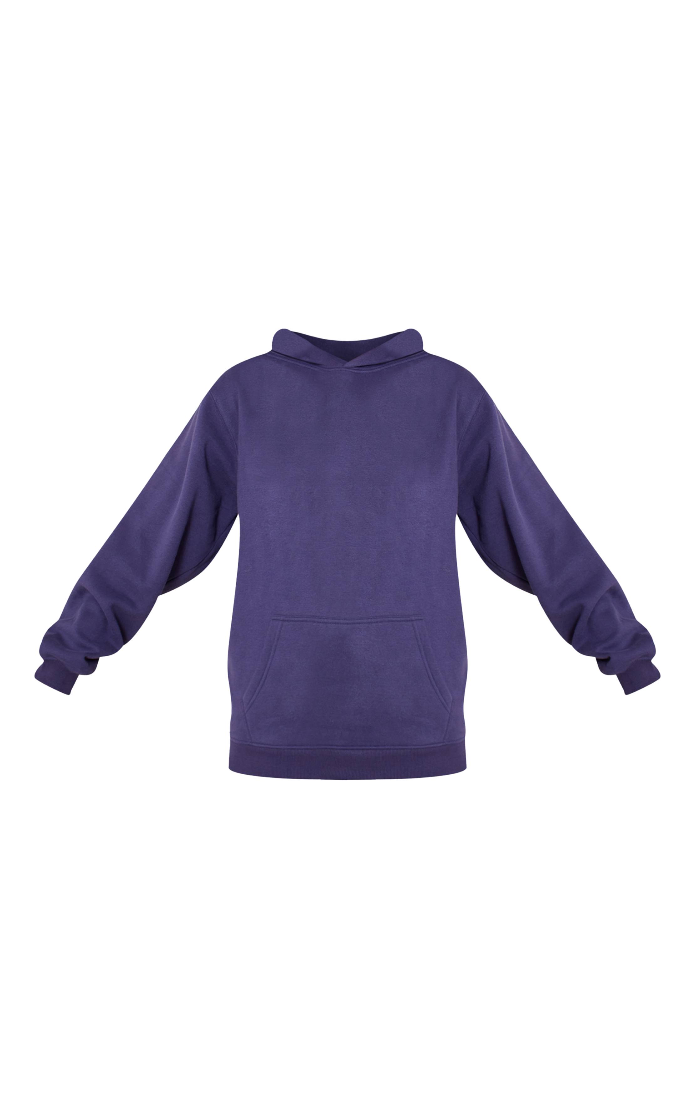 Bleu Marine Sweat À Casynthétiqueche Oversize Grande Taille À Enfiler