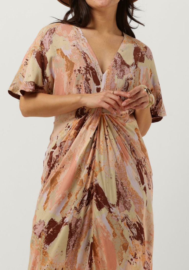 SECOND FEMALE lichtroze second female maxi jurk calore dress