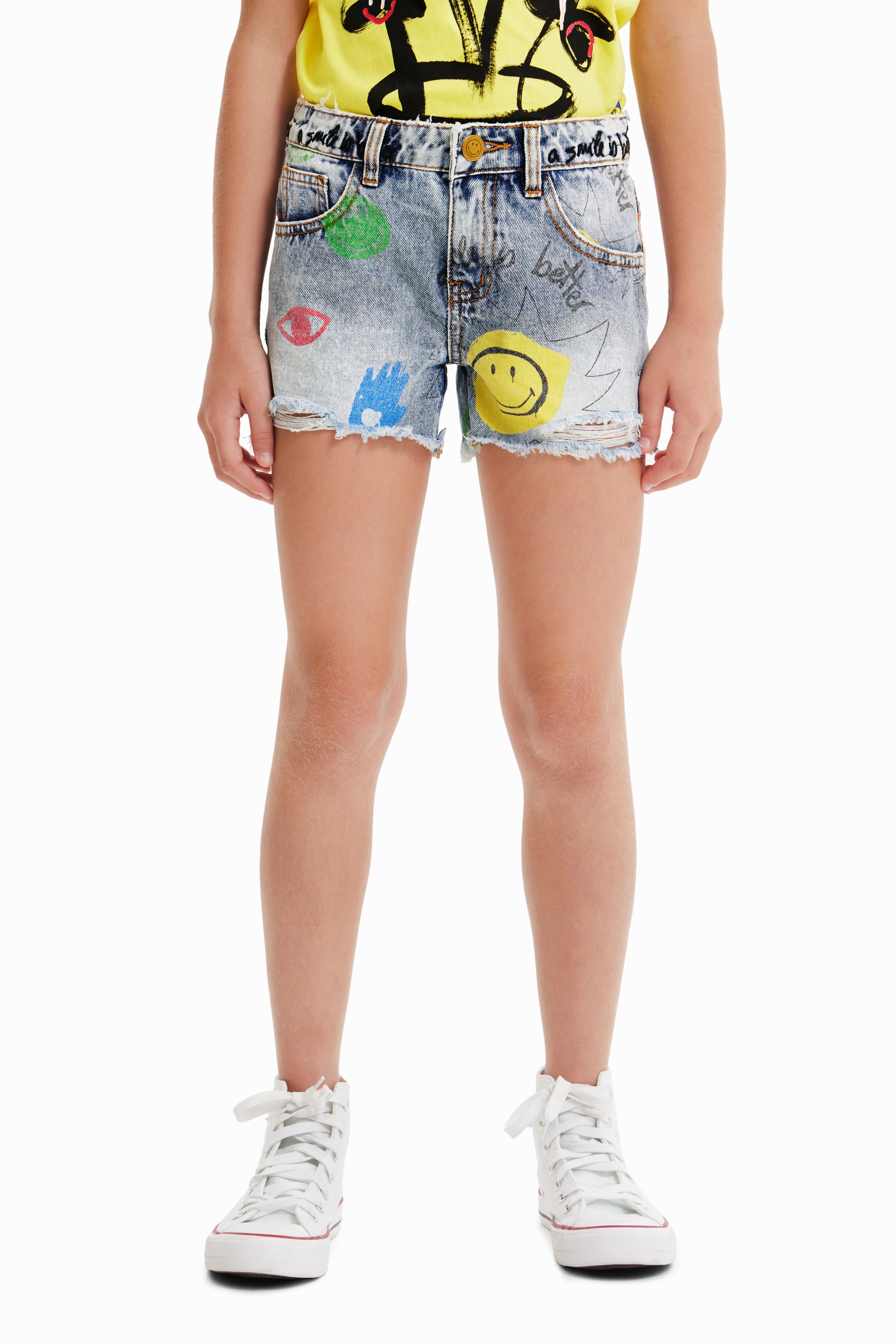 Short en jean Smiley