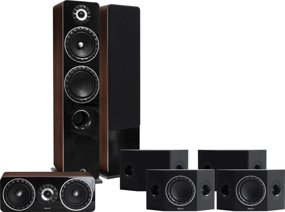 Elipson Prestige Facet HCS 14F 7.0 Noyer Packs enceintes grand spectacle
