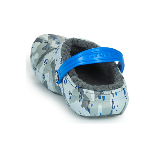 Crocs - CLASSIC LINED CAMO CG K - Gris / Bleu